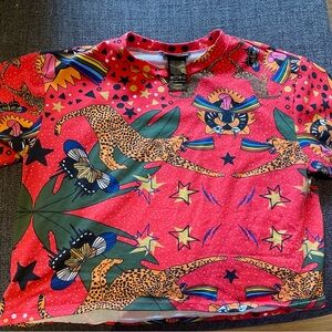 Nooworks crop top Tiger Pride top 
Size L
Excellent